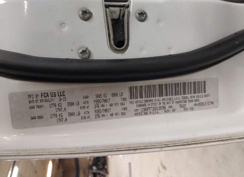 Photo 9 of 2016 Ram 1500 TRADESMAN (VIN 1C6RR7FT2GS139785)