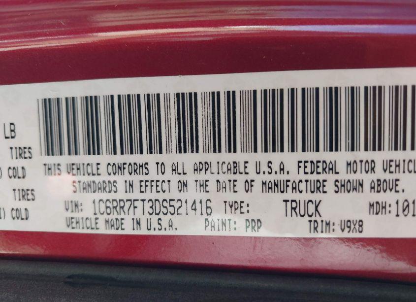 Photo 9 of 2013 Ram 1500 EXPRESS (VIN 1C6RR7FT3DS521416)