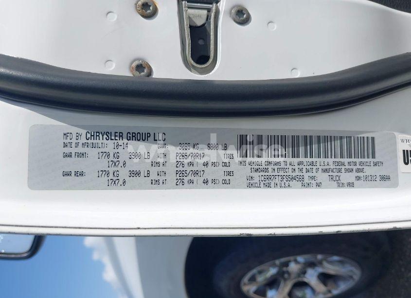 Photo 9 of 2015 Ram 1500 TRADESMAN (VIN 1C6RR7FT3FS504568)