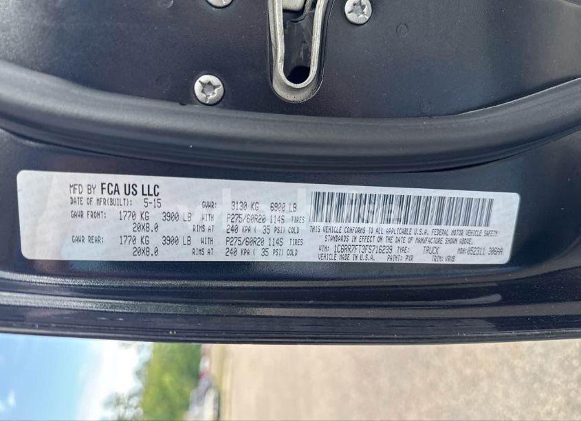 Photo 9 of 2015 Ram 1500 ST (VIN 1C6RR7FT3FS716239)