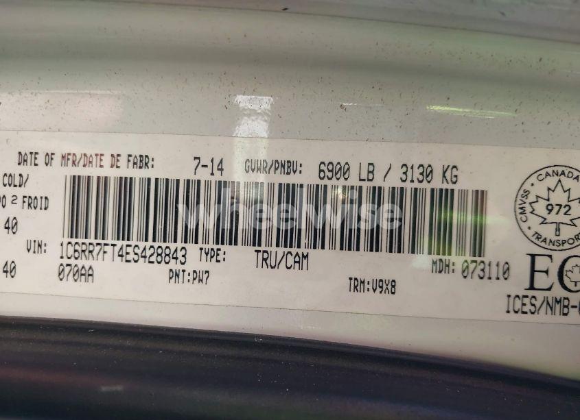 Photo 9 of 2014 Ram 1500 ST (VIN 1C6RR7FT4ES428843)