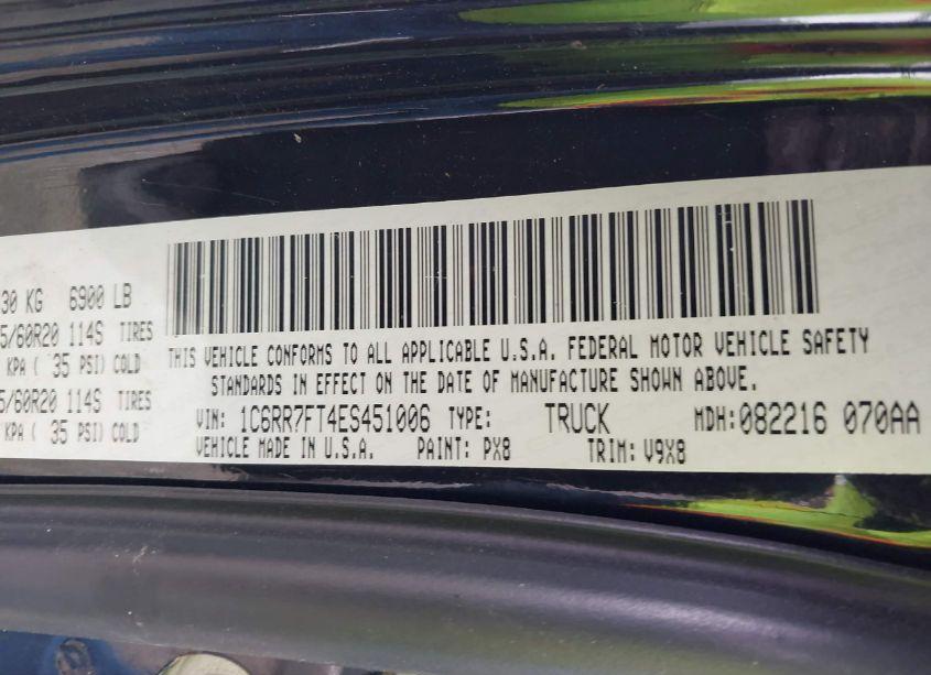 Photo 9 of 2014 Ram 1500 EXPRESS (VIN 1C6RR7FT4ES451006)