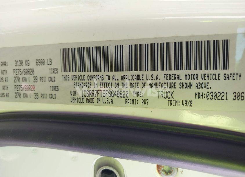 Photo 9 of 2015 Ram 1500 EXPRESS (VIN 1C6RR7FT5FS648820)