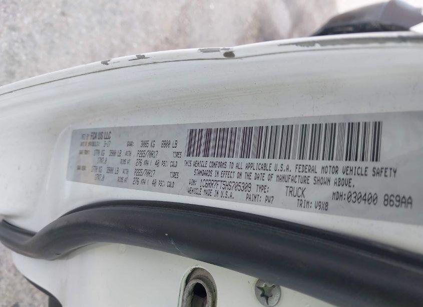 Photo 9 of 2017 Ram 1500 TRADESMAN QUAD CAB 4X4 6'4 BOX (VIN 1C6RR7FT5HS705309)