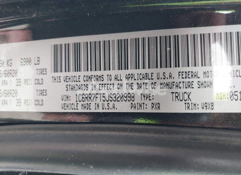 Photo 9 of 2018 Ram 1500 EXPRESS 4X4 6'4 BOX (VIN 1C6RR7FT5JS320998)