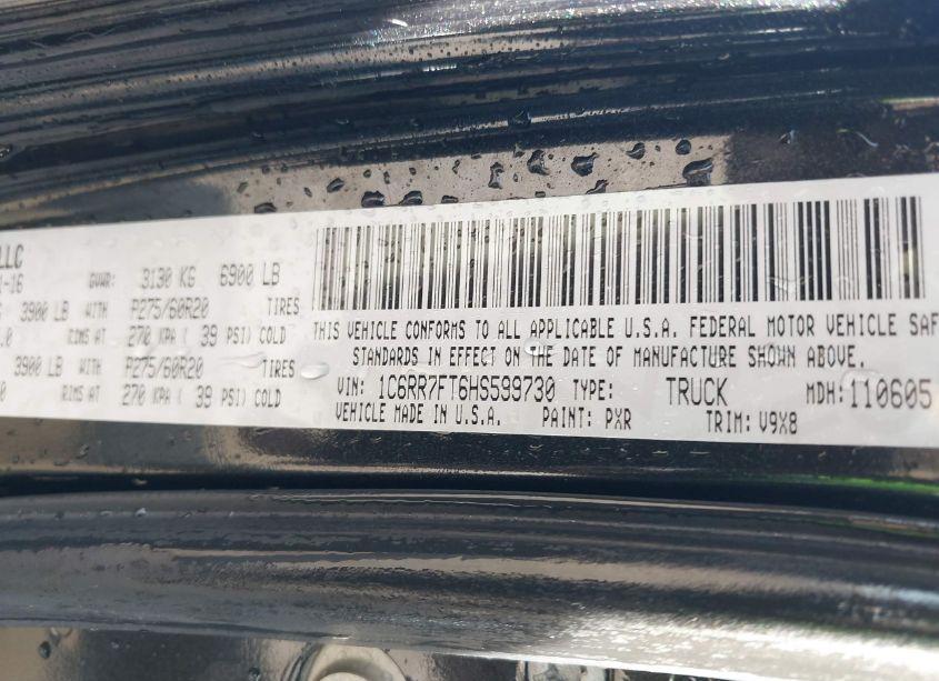 Photo 9 of 2017 Ram 1500 EXPRESS 4X4 6'4 BOX (VIN 1C6RR7FT6HS599730)