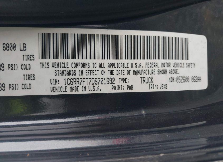 Photo 9 of 2013 Ram 1500 EXPRESS (VIN 1C6RR7FT7DS701692)