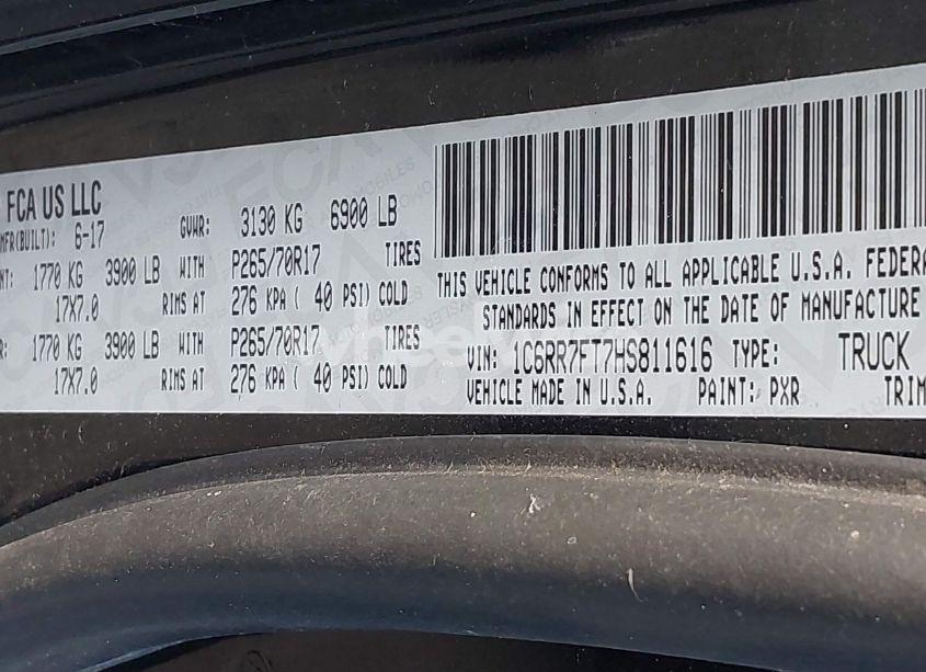 Photo 9 of 2017 Ram 1500 EXPRESS 4X4 6'4 BOX (VIN 1C6RR7FT7HS811616)