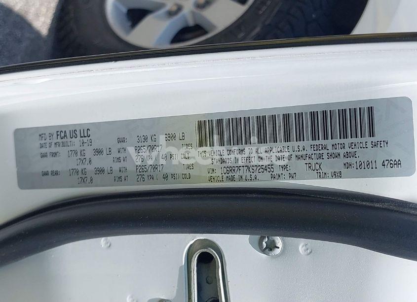 Photo 9 of 2019 Ram 1500 CLASSIC TRADESMAN 4X4 6'4 BOX (VIN 1C6RR7FT7KS725455)