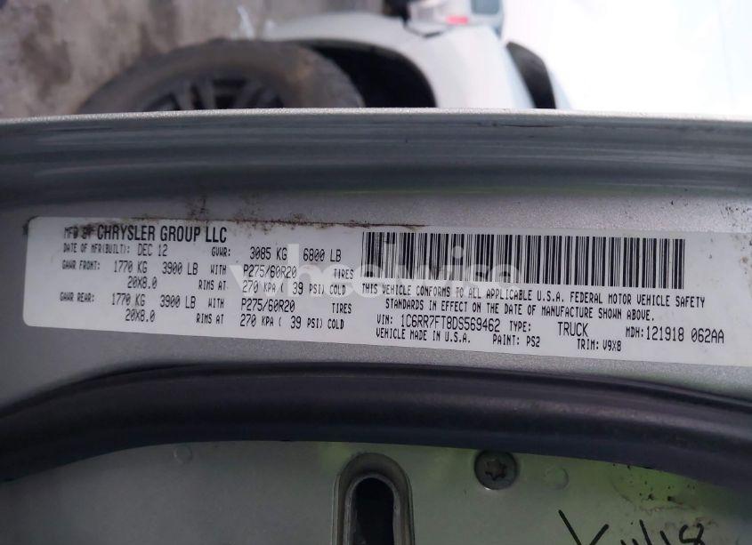 Photo 9 of 2013 Ram 1500 EXPRESS (VIN 1C6RR7FT8DS569462)