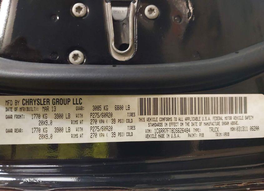 Photo 9 of 2013 Ram 1500 EXPRESS (VIN 1C6RR7FT8DS626484)