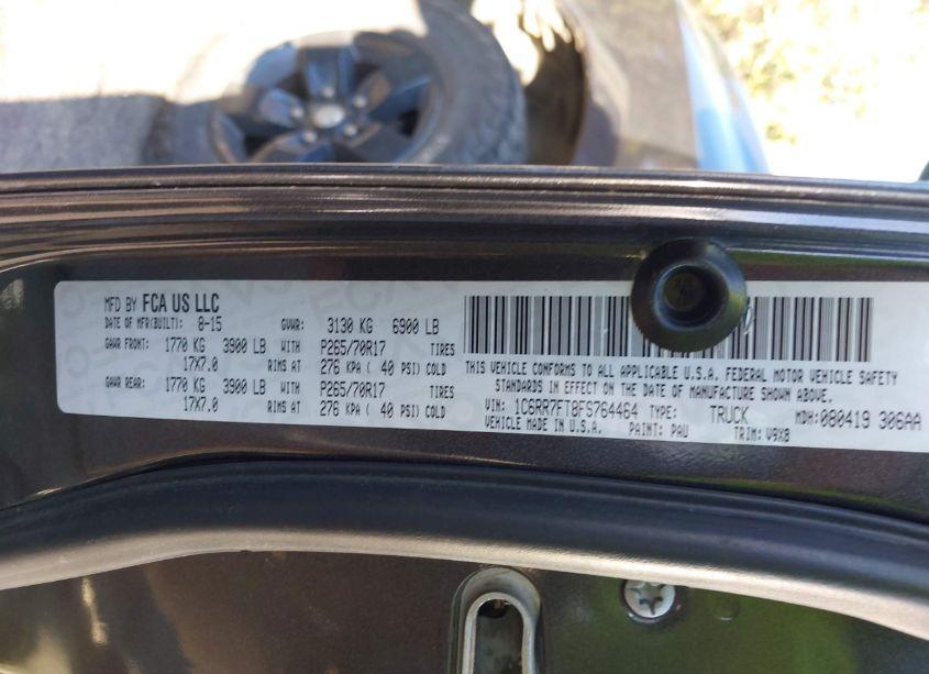 Photo 9 of 2015 Ram 1500 TRADESMAN (VIN 1C6RR7FT8FS764464)