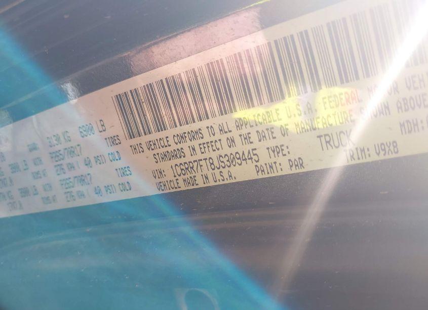 Photo 9 of 2018 Ram 1500 (VIN 1C6RR7FT8JS309445)
