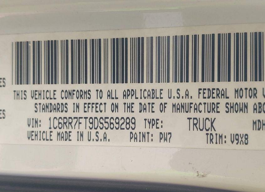 Photo 9 of 2013 Ram 1500 EXPRESS (VIN 1C6RR7FT9DS569289)