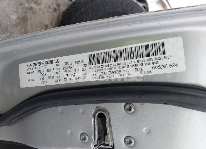 Photo 9 of 2013 Ram 1500 TRADESMAN (VIN 1C6RR7FT9DS697399)