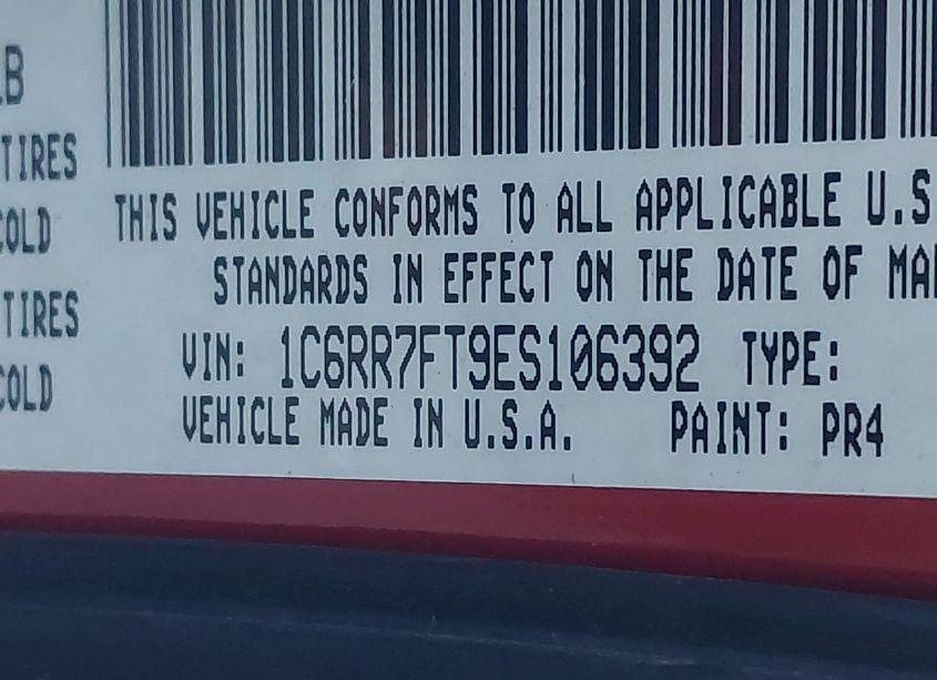 Photo 9 of 2014 Ram 1500 EXPRESS (VIN 1C6RR7FT9ES106392)