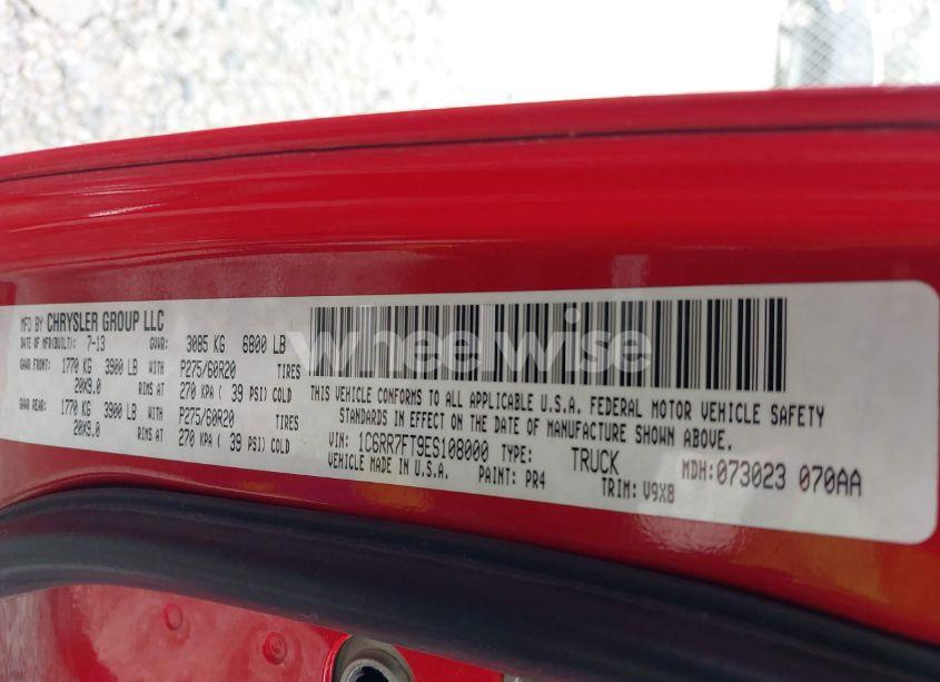 Photo 9 of 2014 Ram 1500 EXPRESS (VIN 1C6RR7FT9ES108000)