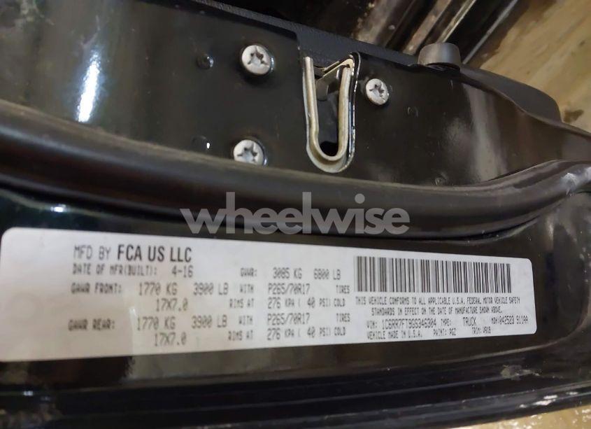 Photo 9 of 2016 Ram 1500 TRADESMAN (VIN 1C6RR7FT9GS346304)