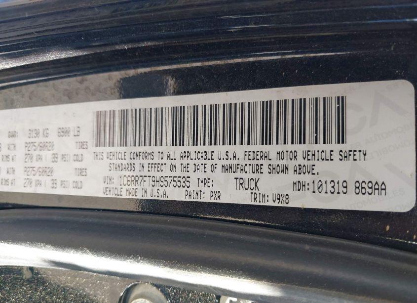 Photo 9 of 2017 Ram 1500 EXPRESS QUAD CAB 4X4 6'4 BOX (VIN 1C6RR7FT9HS575535)