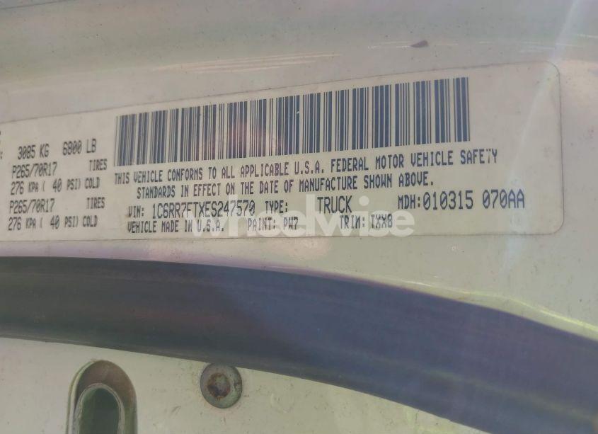 Photo 9 of 2014 Ram 1500 TRADESMAN (VIN 1C6RR7FTXES247570)