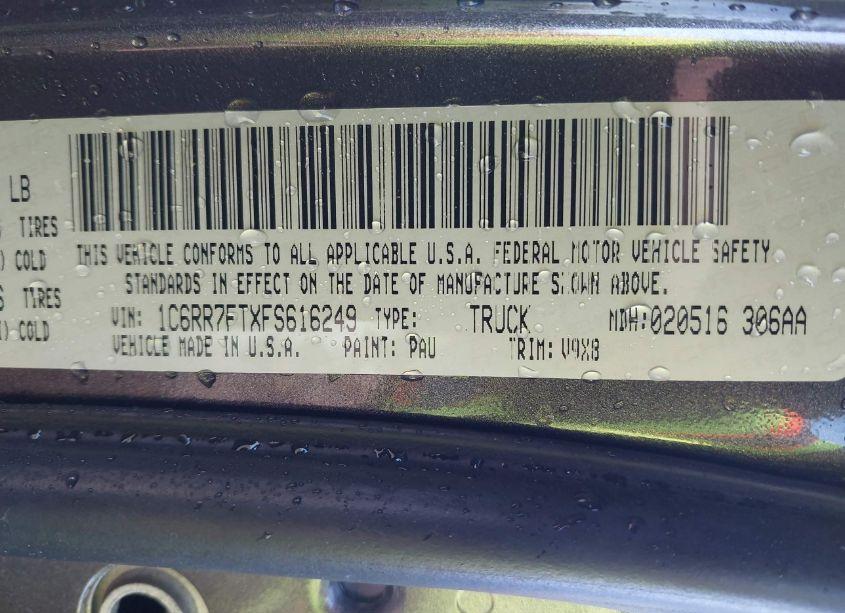 Photo 9 of 2015 Ram 1500 EXPRESS (VIN 1C6RR7FTXFS616249)