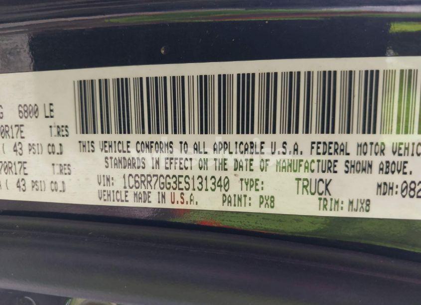 Photo 9 of 2014 Ram 1500 OUTDOORSMAN (VIN 1C6RR7GG3ES131340)