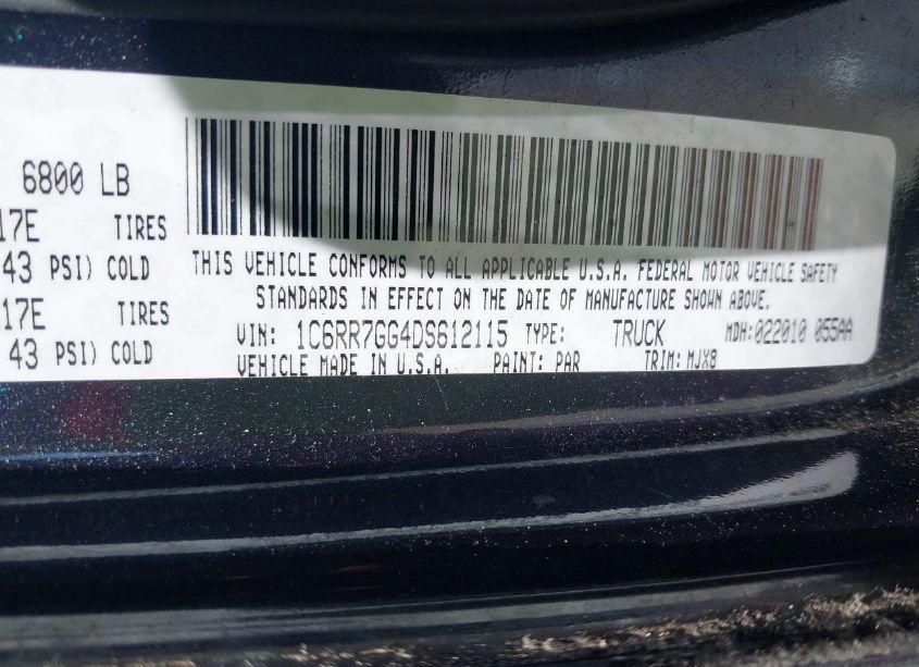 Photo 9 of 2013 Ram 1500 SLT (VIN 1C6RR7GG4DS612115)