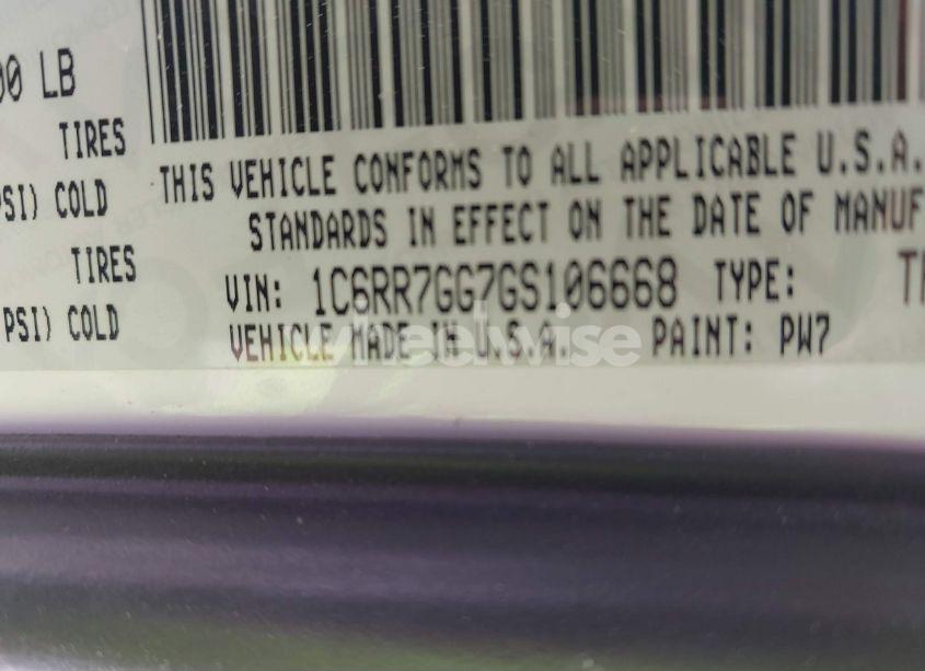 Photo 9 of 2016 Ram 1500 BIG HORN (VIN 1C6RR7GG7GS106668)