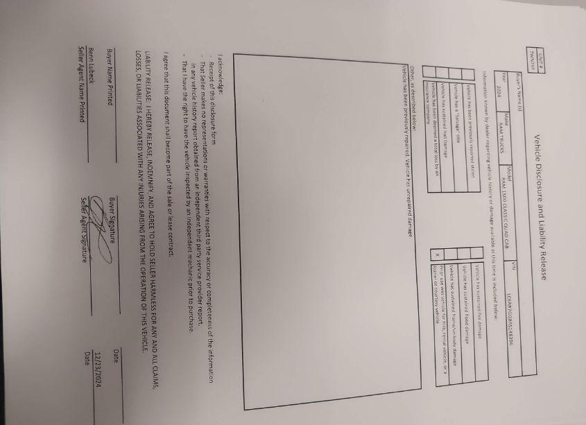 Photo 17 of 2024 Ram 1500 CLASSIC SLT 4X4 6'4 BOX (VIN 1C6RR7GG8RS148396)