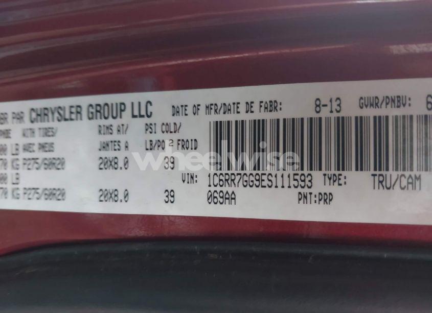 Photo 9 of 2014 Ram 1500 SLT (VIN 1C6RR7GG9ES111593)