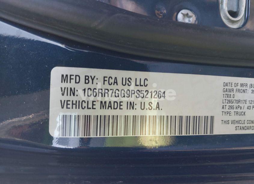 Photo 9 of 2023 Ram 1500 CLASSIC WARLOCK 4X4 6'4 BOX (VIN 1C6RR7GG9PS521264)