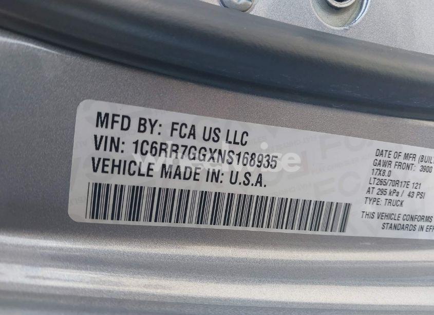 Photo 9 of 2022 Ram 1500 CLASSIC (VIN 1C6RR7GGXNS168935)