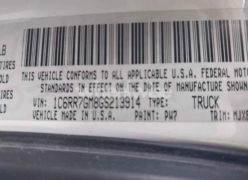 Photo 9 of 2016 Ram 1500 BIG HORN (VIN 1C6RR7GM8GS213914)