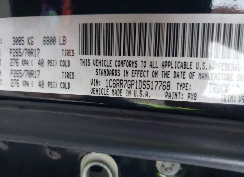 Photo 9 of 2013 Ram 1500 SLT (VIN 1C6RR7GP1DS517768)