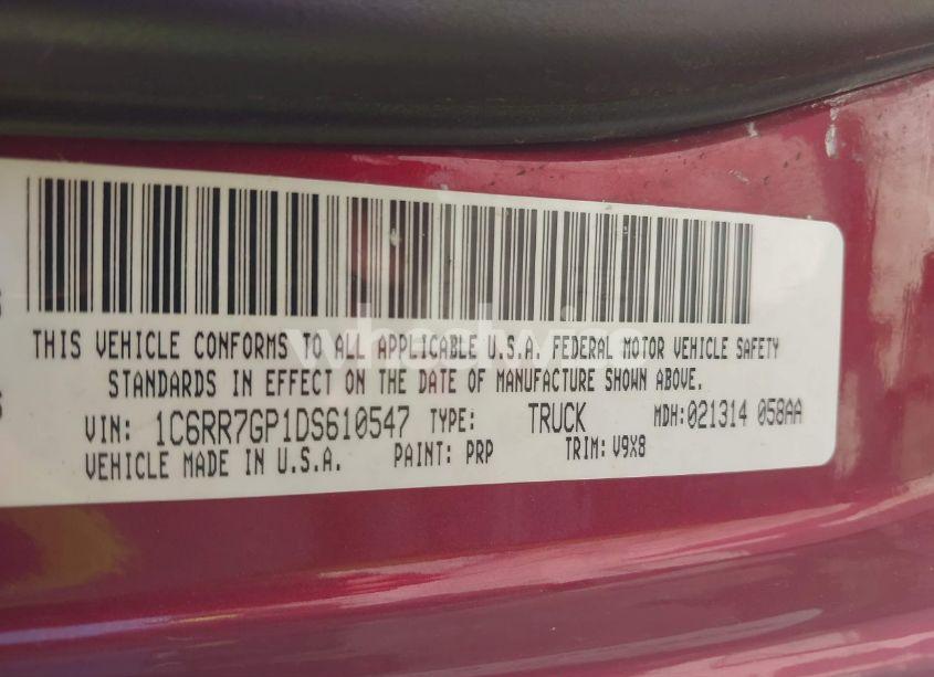 Photo 9 of 2013 Ram 1500 SLT (VIN 1C6RR7GP1DS610547)