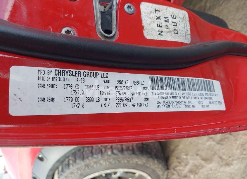 Photo 9 of 2013 Ram 1500 SLT (VIN 1C6RR7GP7DS651183)