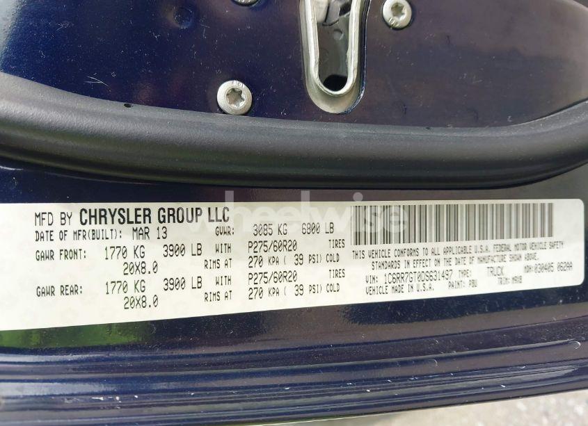 Photo 9 of 2013 Ram 1500 BIG HORN (VIN 1C6RR7GT0DS631497)