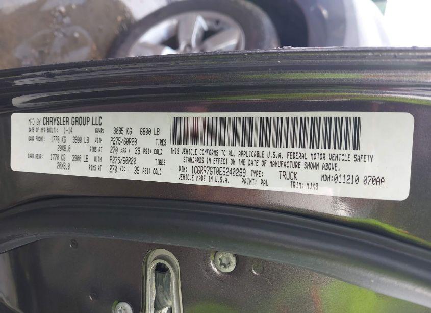 Photo 9 of 2014 Ram 1500 BIG HORN (VIN 1C6RR7GT0ES240299)