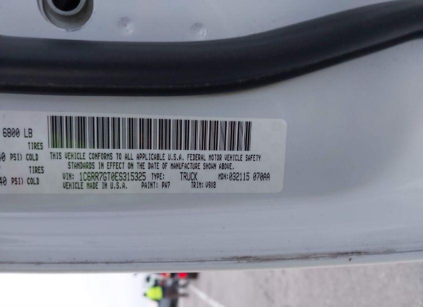 Photo 9 of 2014 Ram 1500 SLT (VIN 1C6RR7GT0ES315325)