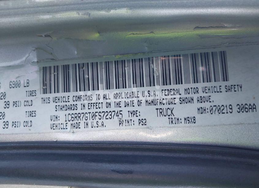Photo 9 of 2015 Ram 1500 BIG HORN (VIN 1C6RR7GT0FS723745)