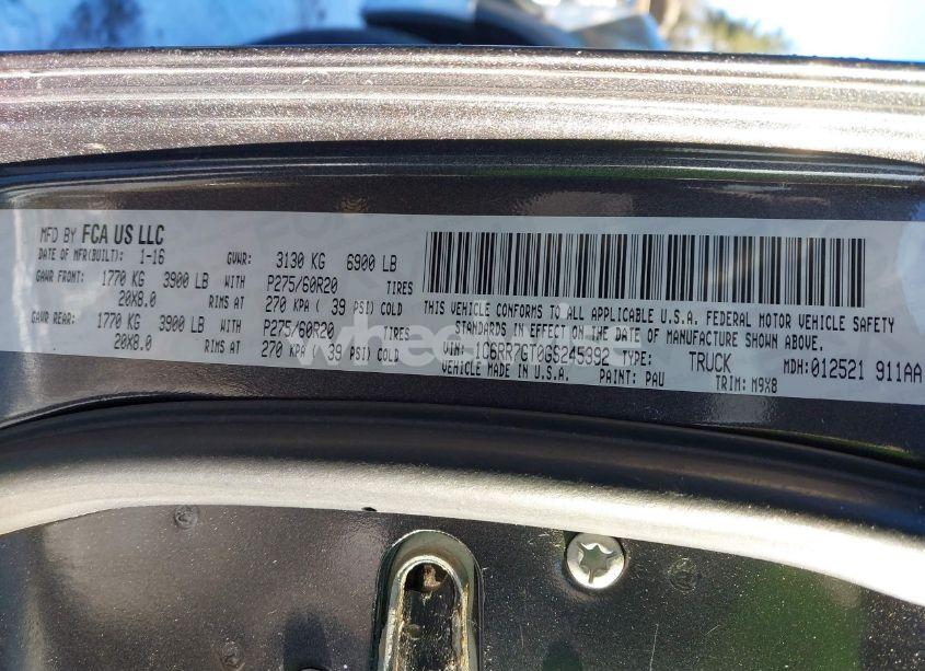 Photo 9 of 2016 Ram 1500 OUTDOORSMAN (VIN 1C6RR7GT0GS245392)