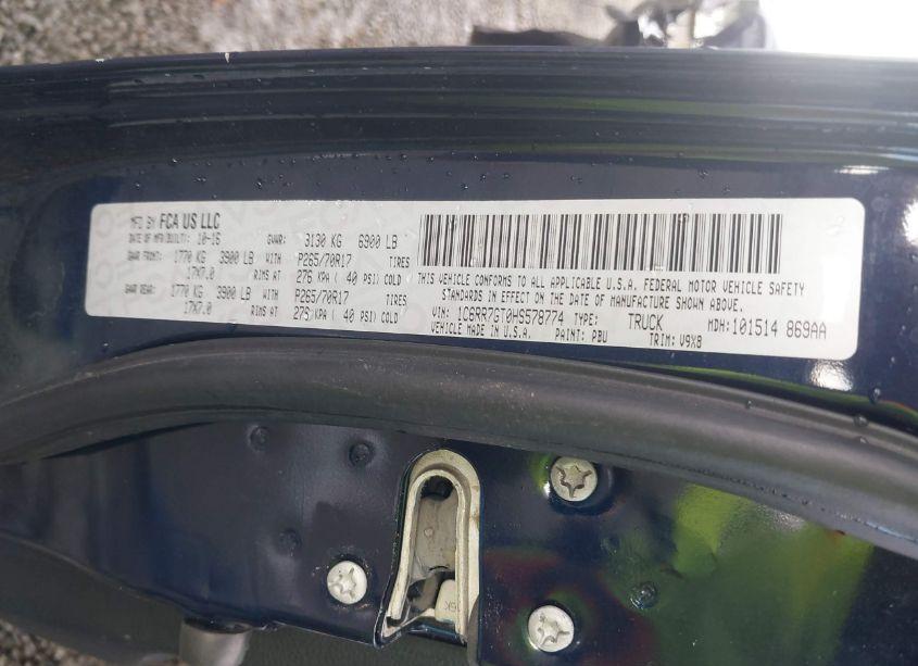 Photo 9 of 2017 Ram 1500 SLT (VIN 1C6RR7GT0HS578774)