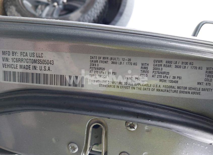 Photo 9 of 2021 Ram 1500 CLASSIC (VIN 1C6RR7GT0MS505043)