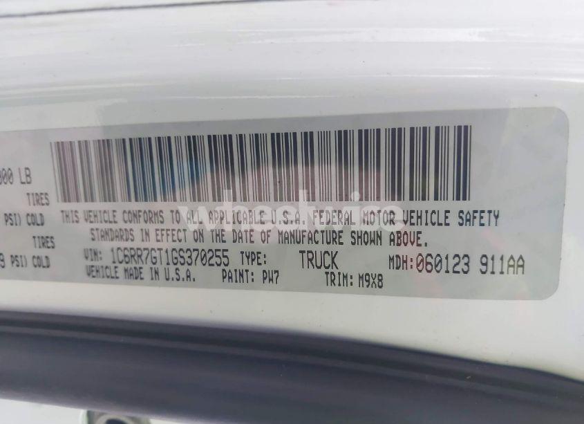 Photo 9 of 2016 Ram 1500 BIG HORN (VIN 1C6RR7GT1GS370255)