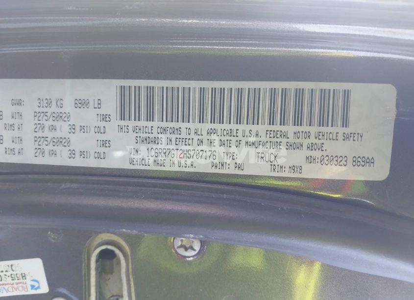 Photo 9 of 2017 Ram 1500 (VIN 1C6RR7GT2HS707176)