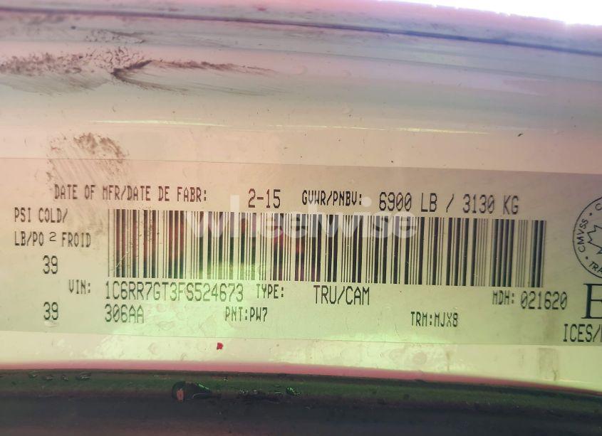 Photo 9 of 2015 Ram 1500 SLT (VIN 1C6RR7GT3FS524673)