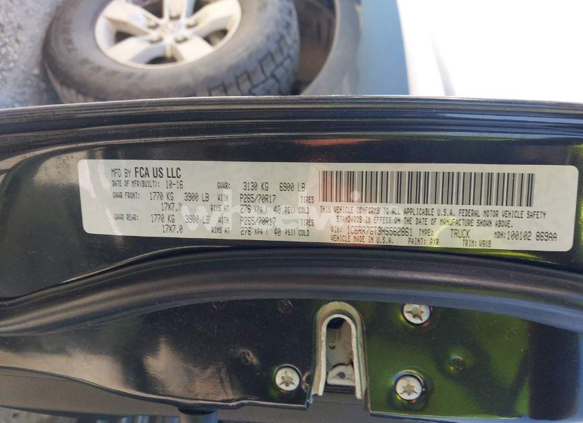 Photo 9 of 2017 Ram 1500 SLT 4X4 6'4 BOX (VIN 1C6RR7GT3HS562861)