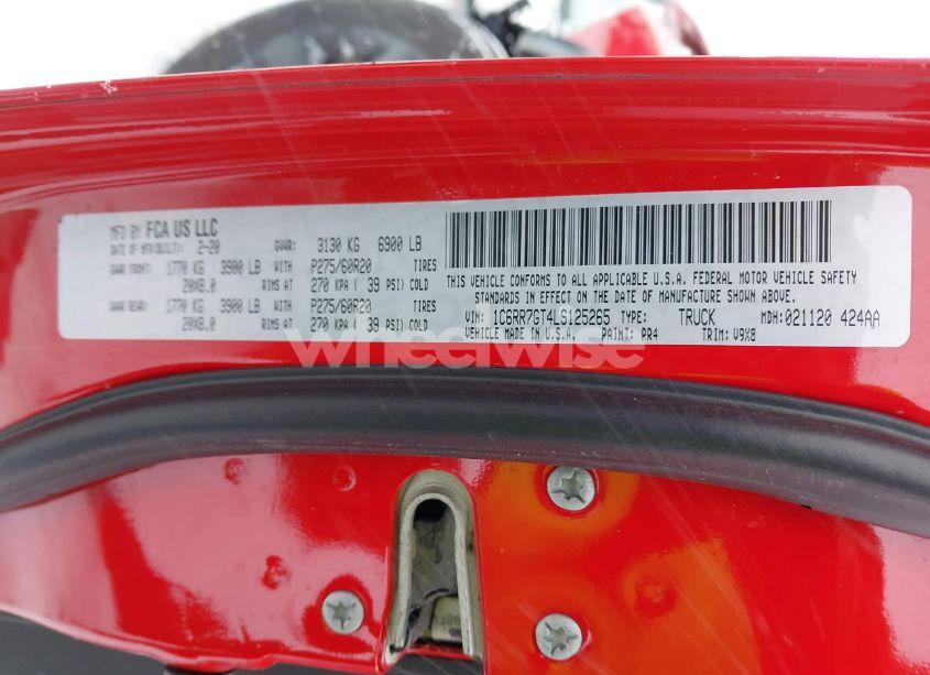 Photo 9 of 2020 Ram 1500 CLASSIC (VIN 1C6RR7GT4LS125265)