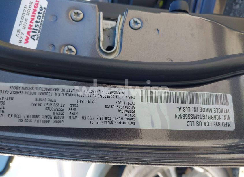 Photo 9 of 2021 Ram 1500 CLASSIC WARLOCK 4X4 6'4 BOX (VIN 1C6RR7GT4MS566444)