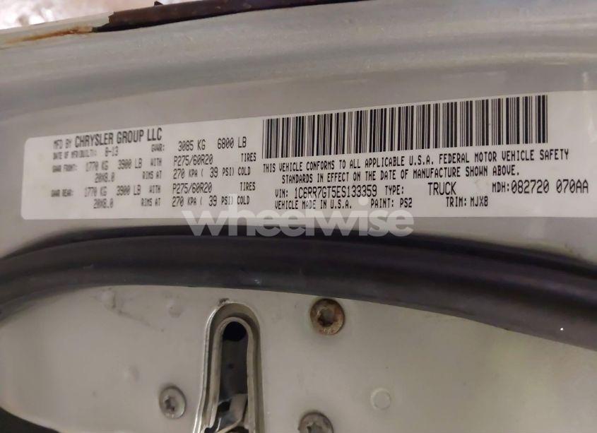 Photo 9 of 2014 Ram 1500 BIG HORN (VIN 1C6RR7GT5ES133359)